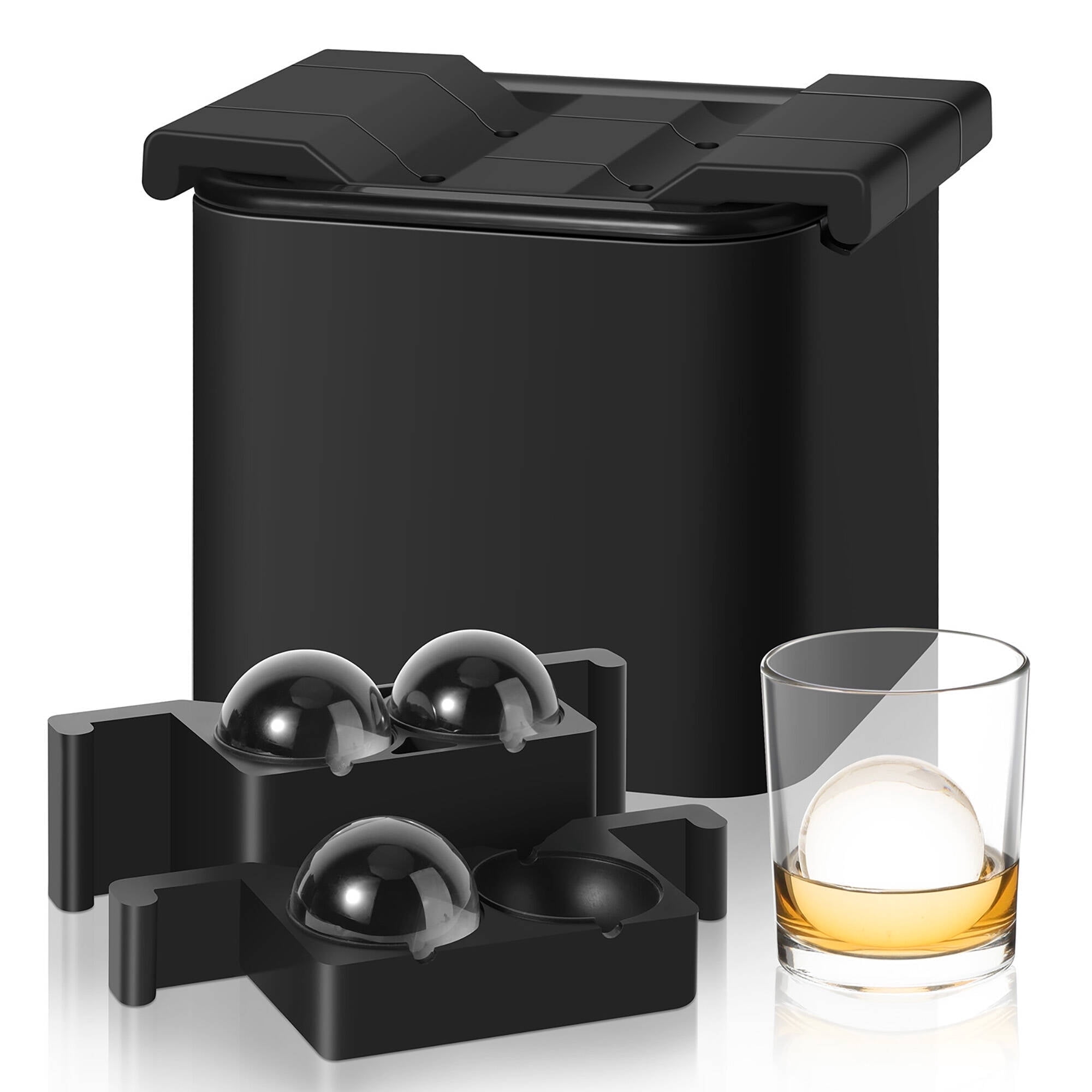 ACMETOP 4-Cavity Clear Ice Ball Maker – 2-Inch Large Crystal Ice Sphere ...
