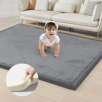 Ultra Soft Thick Baby Play Mat for Floor, Extra Large Velvet