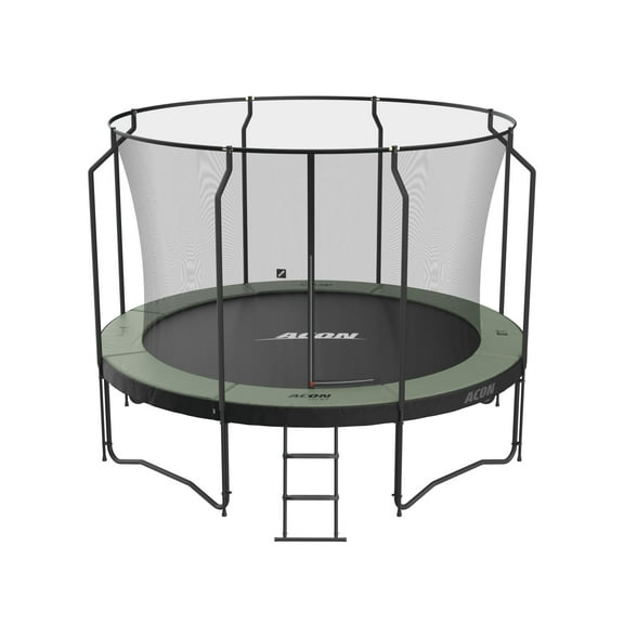 ACON Air 12ft Round Trampoline with Premium Net and Ladder
