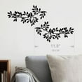 thumbnail image 1 of ACOPELO 2 Pcs Metal Tree Leaf & Birds Wall Art Olive Branch Leaf and Bird Steel Wall Art Steel Scroll Sculptures, Black, 1 of 11