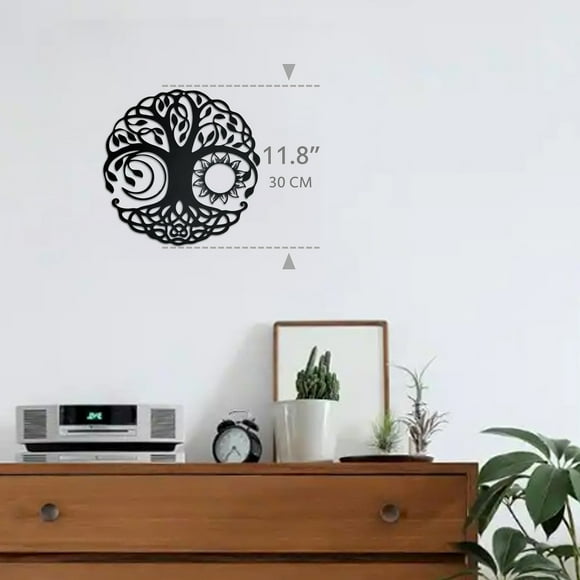 ACOPELO Tree of Life Metal Wall Art Decor Moon and Sun Wall Hanging Decor for Bedroom Living Room Dorm