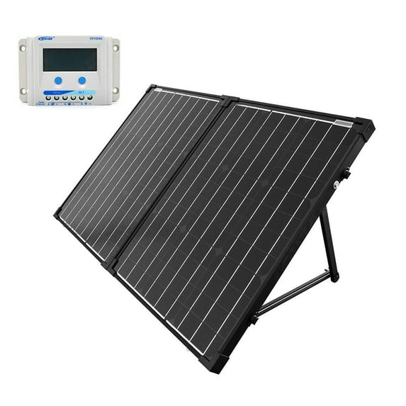 ACOPOWER 100W Foldable Solar Panel Kit with10A LCD Charge Controller
