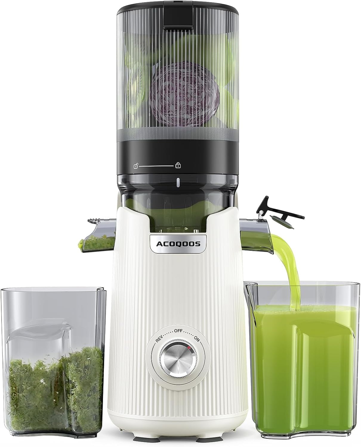 Cold Press Juicer ACOQOOS Juicer Machines, Whole Fruit And
