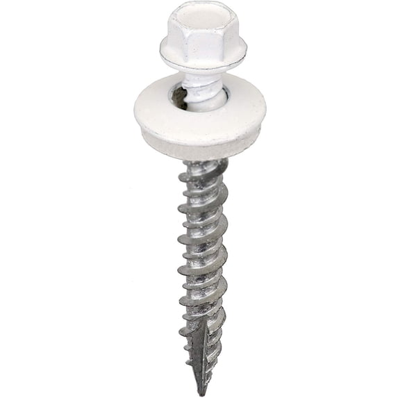 Acorn International Screw SW-MW15BW250 - Galvanized Metal - 9" x 1", White — Construction & DIY Use, Standard Hardware Spec