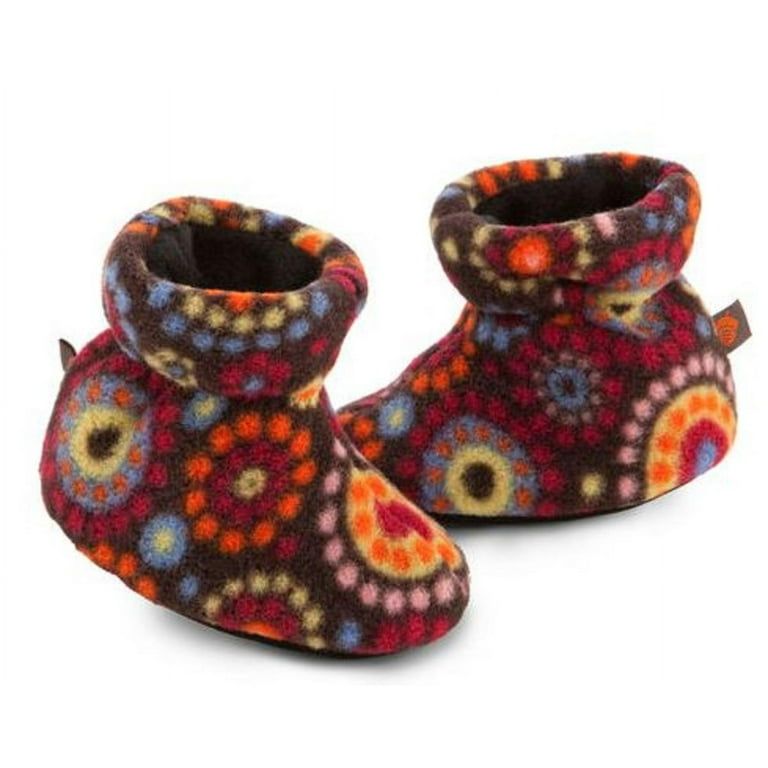 ACORN Toddler Easy Bootie Slipper Chocolate Dots 12 18M Walmart
