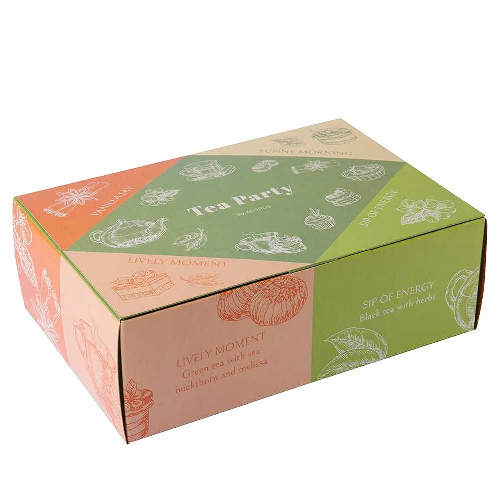 ACORUS Tea Party with DEF29 4 Different Flavors | Tea Set | 40 Count ...