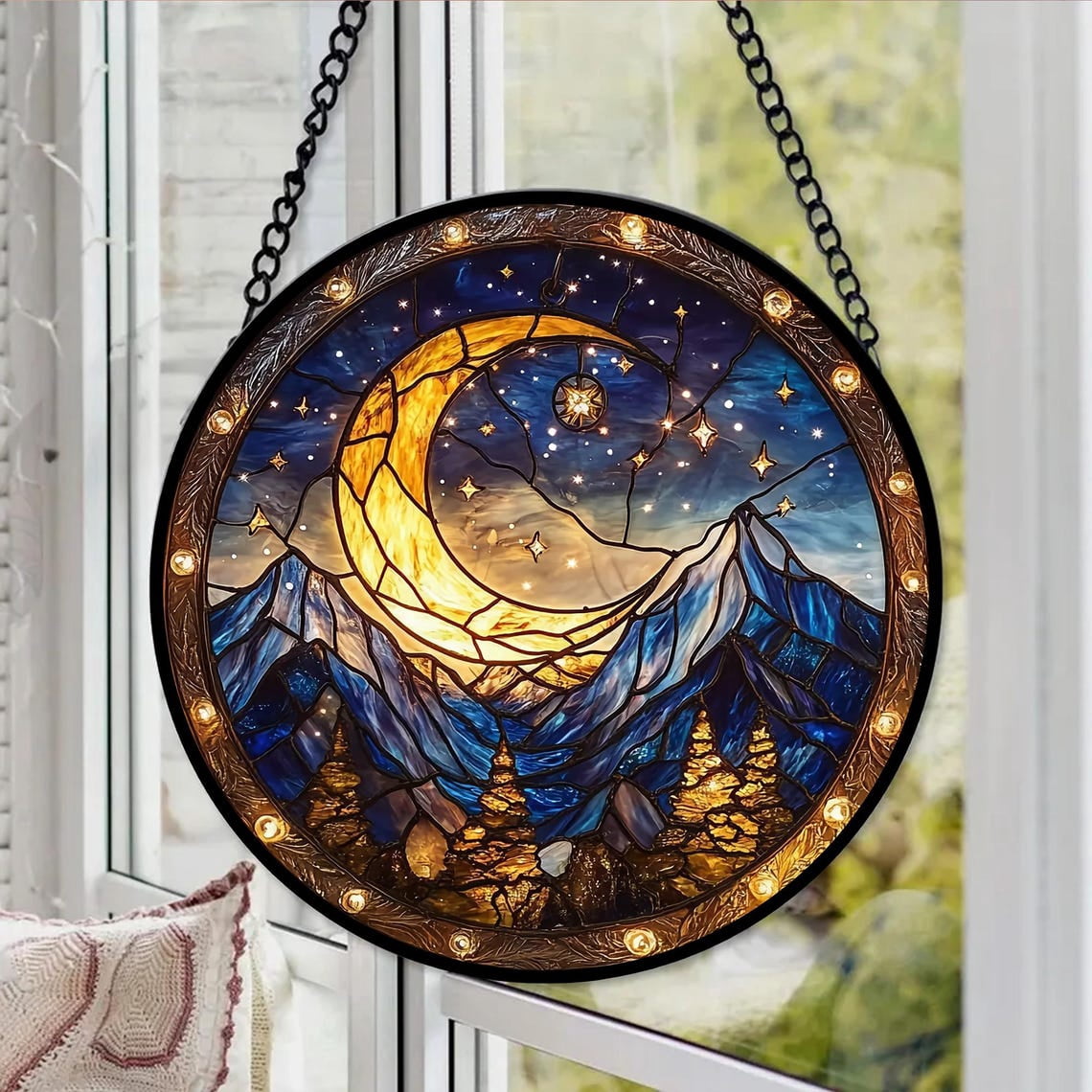 ACOTAR Bookish Glass Suncatcher, Velaris Night Court City of Star Light ...