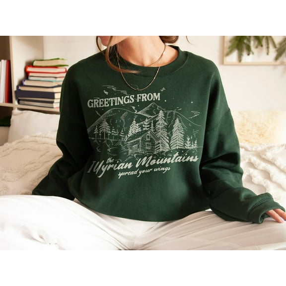 ACOTAR Sweatshirt Illyrian Mountains | Velaris Night Court, Rhysand Feyre Cassian Licensed SJM Universe Merch Bookish Shirt Gift For Her