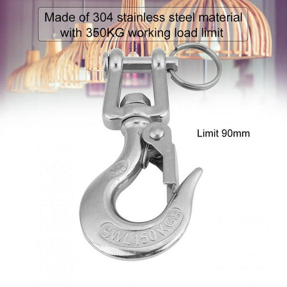 ACOUTO 04 Stainless Steel Swivel Eye Clevis Lifting Chain Snap Hook 350KG Working Load Limit