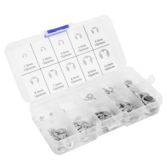 ACOUTO 120x E Clip Washer Kit Steel Open Retaining Lock Shaft Circlip M1.5-M10 Hot