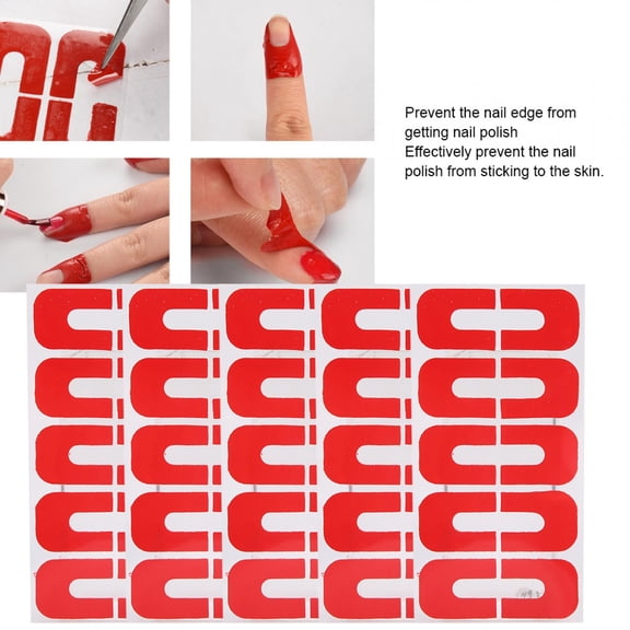 ACOUTO 50PCS Peel Off Nail Tapes, Skin Barrier Spill Proof Sticker Nail Art Protector Cover Home Nail Salon