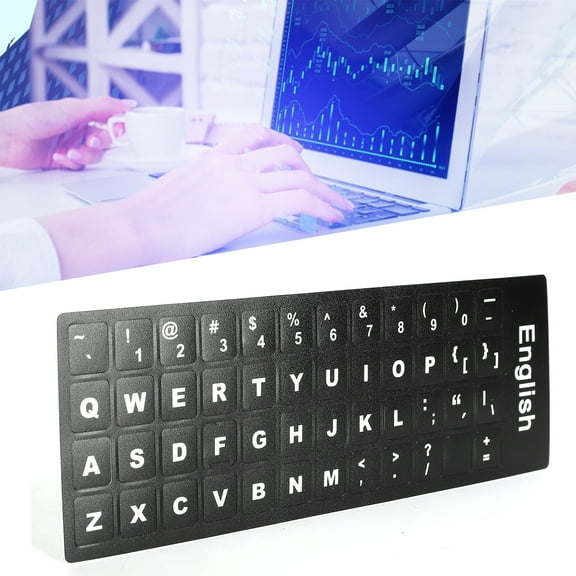 English Keyboard Sticker, Laptop Keyboard Sticker, English Keyboard Sticker Replacement Keyboard Sticker for Desktop PC Laptop Accessory