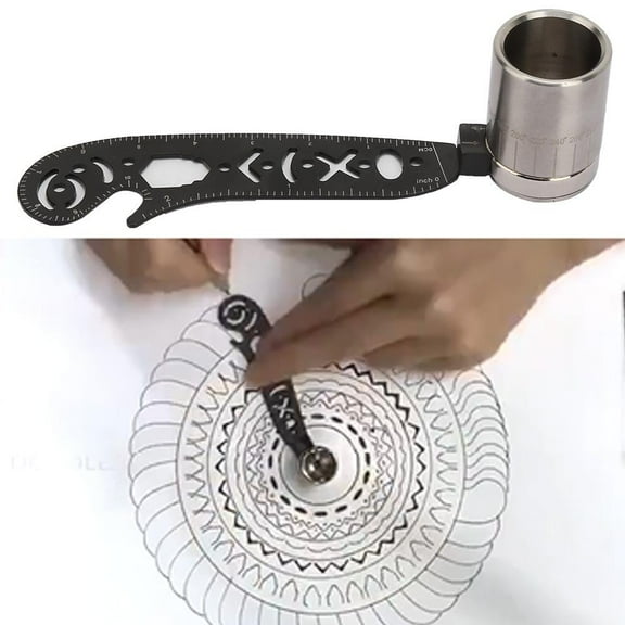 ACOUTO Painting Tool, Multi-Function Painting Tool Creation Circular Gauge Tool Magcon Circular Compass, Compass Design Tool