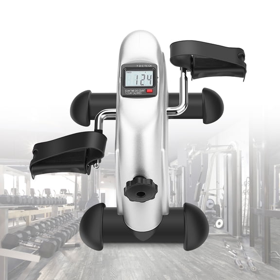 ACOUTO Portable Hand Foot Pedal Trainer Exerciser Mini Exercise Bike Bicycle for Gym Indoor, Pedal Trainer