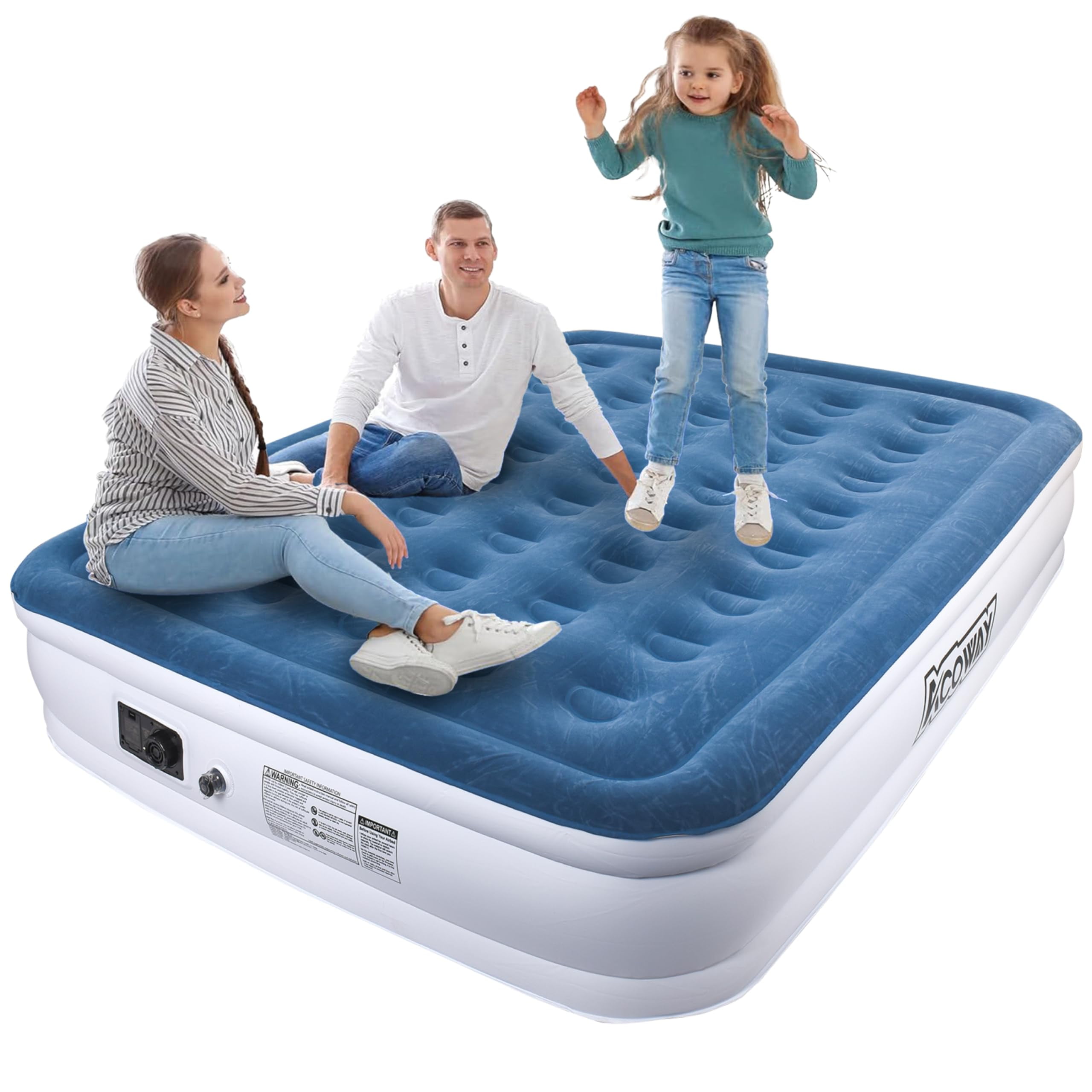 ACOWAY Premium Queen Inflatable Air Mattress with Built in Pump Comfy Portable Camping Home Travel Airbed Walmart