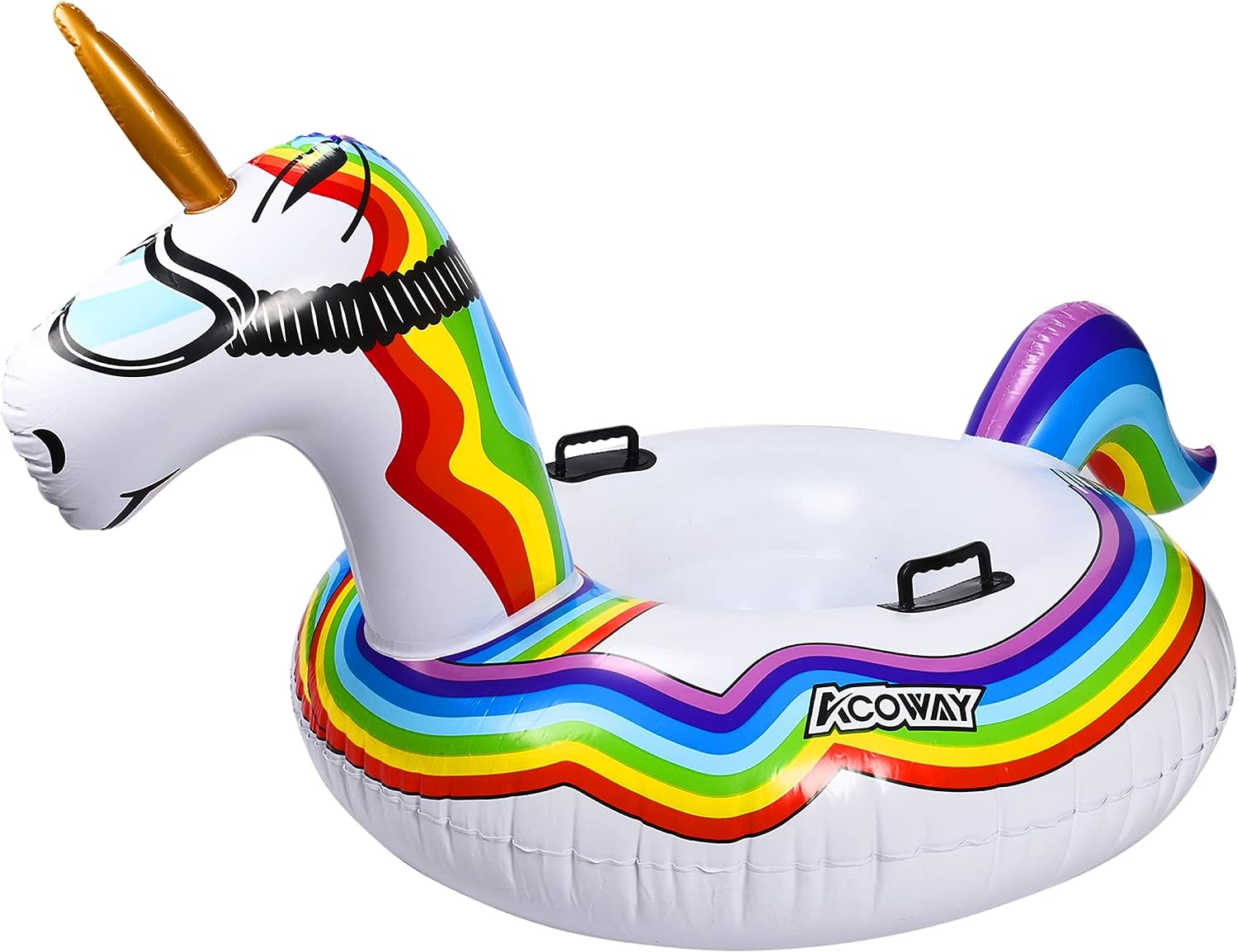 GoFloats Winter Snow Tube Unicorn The Ultimate Sled & Toboggan