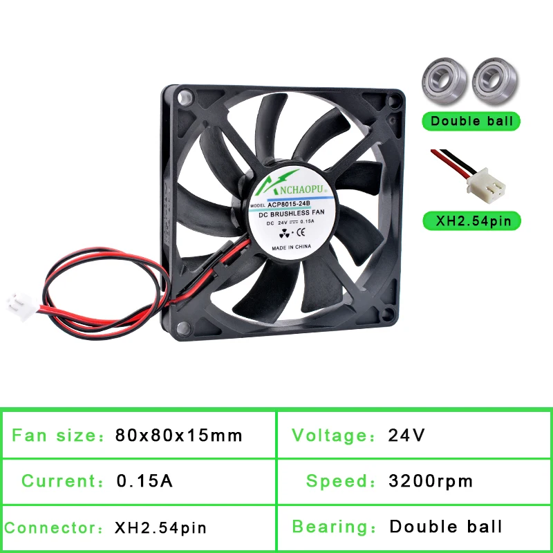 9GA0824H7001 SANYO DENKI - Fan: DC | Axial; 24VDC; 80x80x15mm; 53.4m3/h - Foto 8