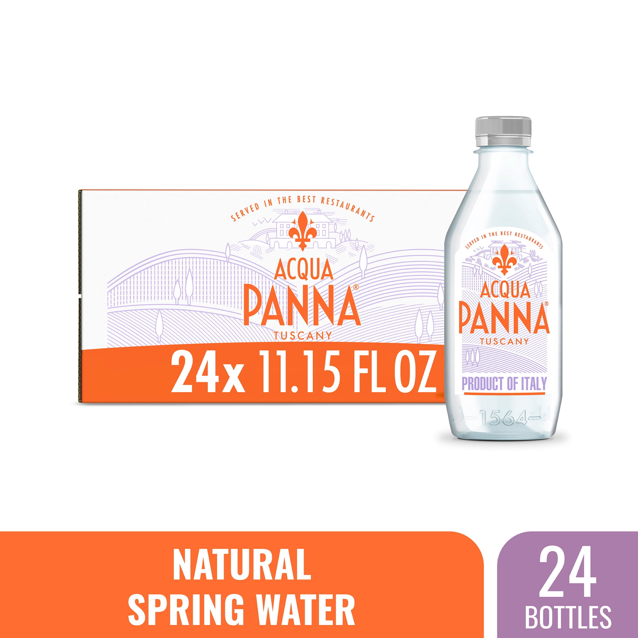 Acqua Panna Natural Spring Water, 11.15 fl oz Plastic Water Bottles, 24 Count