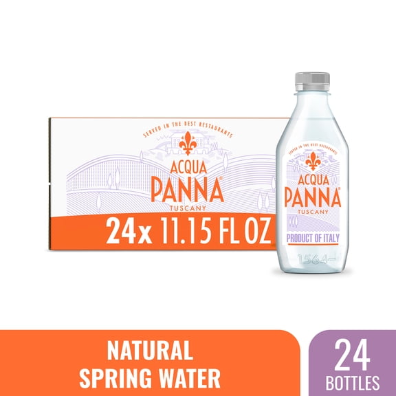 Acqua Panna Natural Spring Water, Plastic Water Bottles (24 Count) 2.092 gallon
