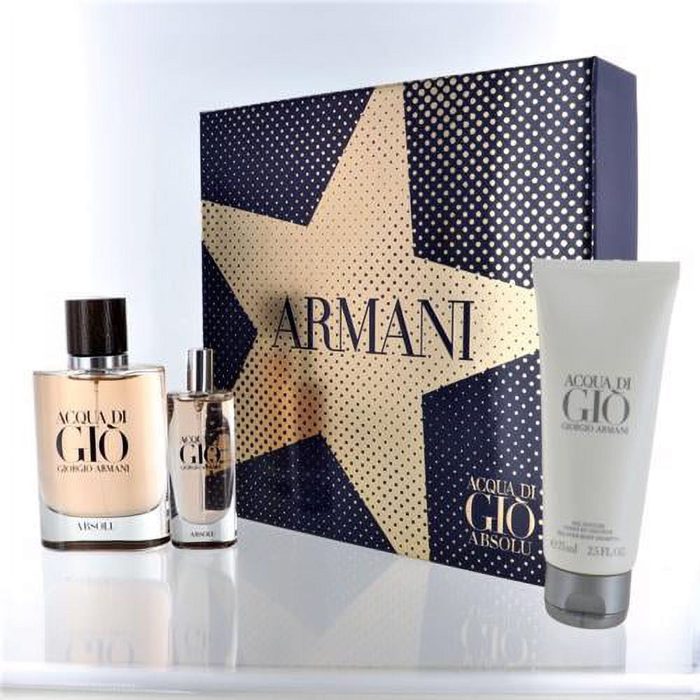 ACQUA DI GIO ABSOLU MEN 3 PIECE GIFT SET 2.5 OZ EAU DE PARFUM