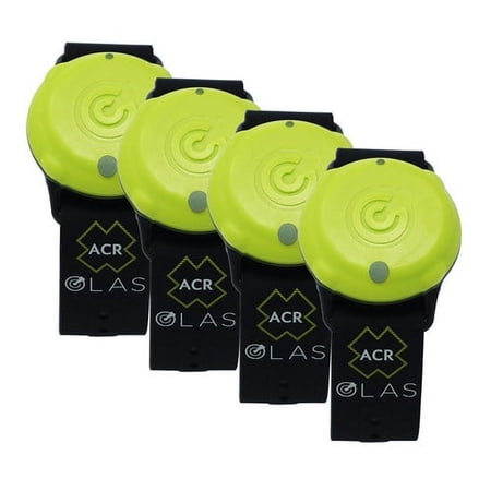 ACR OLAS Wearable Crew Tag | Man Over Board Alert | Marine Crew Tracker | Solo Mode GPD Tracker | Bluetooth 4.1 Compatible Child MOB System | Pet Boating Safety | 4 Pack