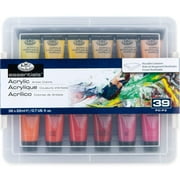 Royal & Langnickel Essentials 22ml 36 color Artist Acrylic Paint with storage case