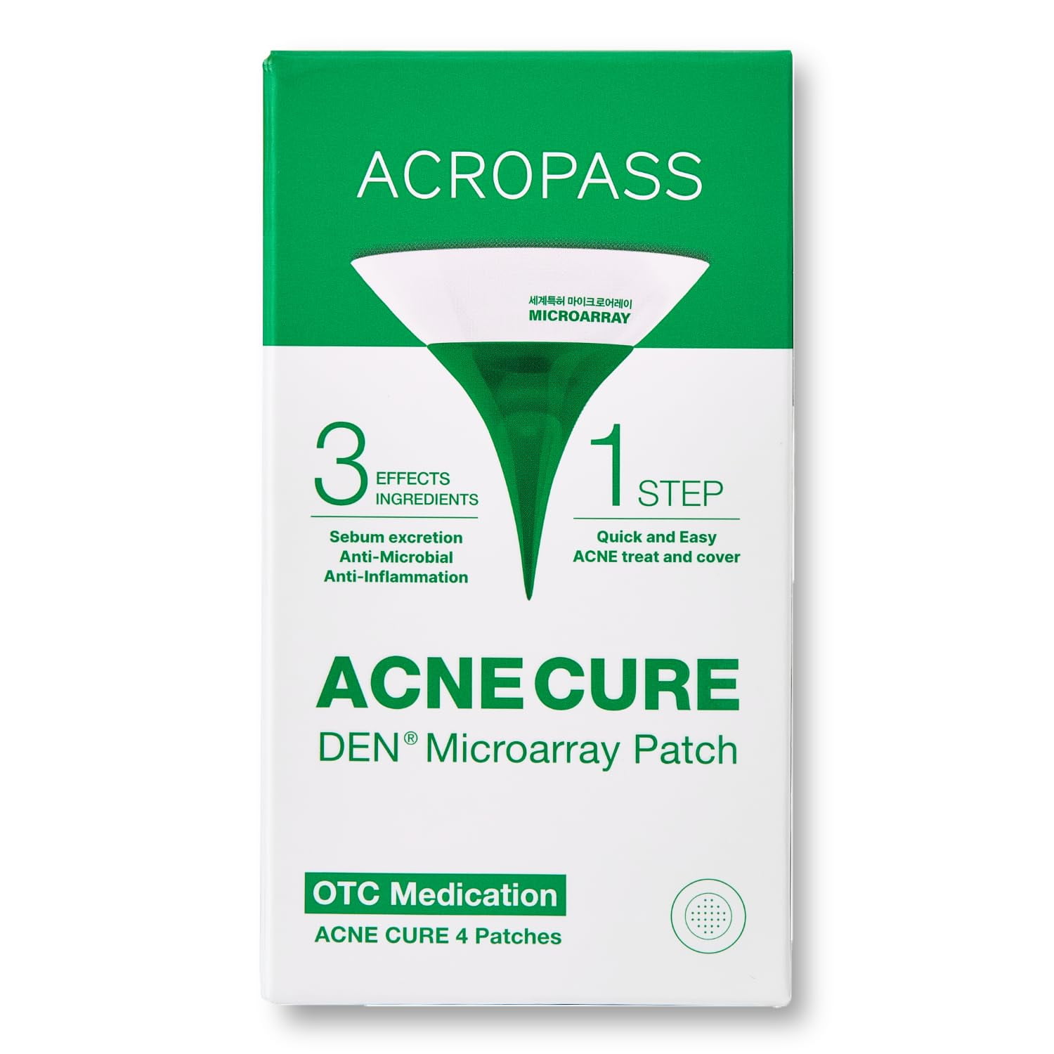 Image showcasing ACROPASS Acne Cure DEN MZF22 Microarray Patch, OTC Salicylic Acid 2% ...