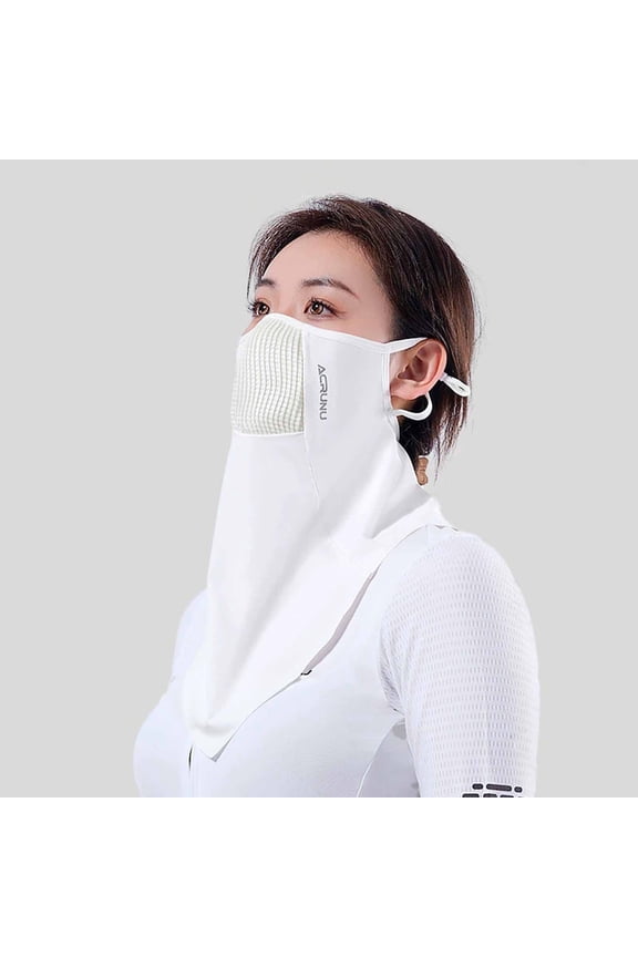ACRUNU UV Protection Face Mask Cooling Neck Gaiter for Women, Breathable Sun Shield Veil with Mesh Mouth Panel for Cycling, Running, and Outdoor Sports