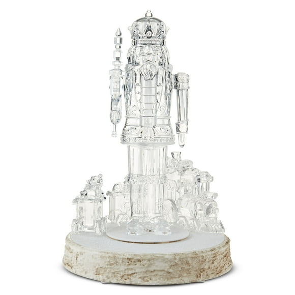 Light-Up Animated Acrylic Nutcracker Figurine Scene, Clear, 13", by Holiday Time