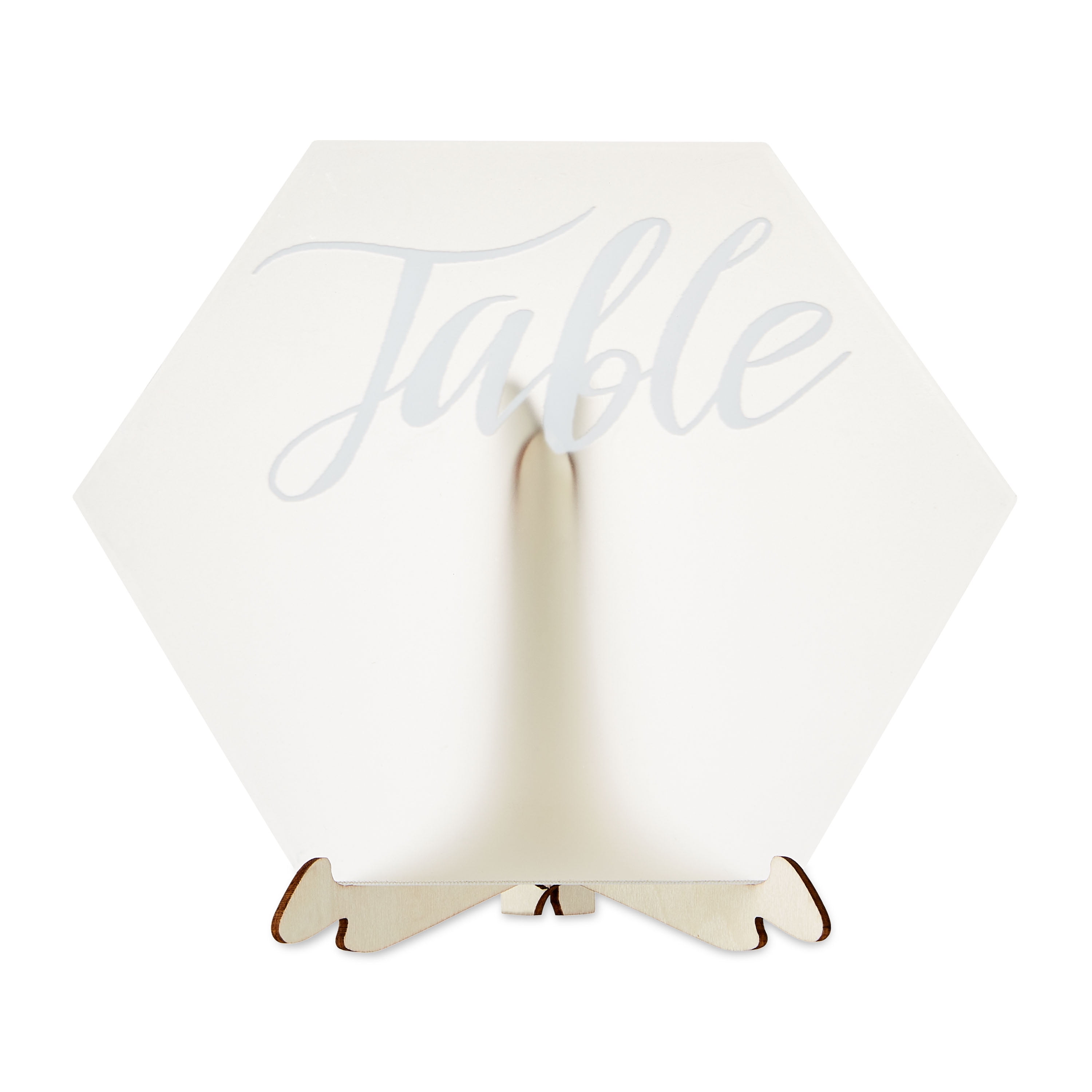 6.75in Number Plate White Desktop Decor Table Sign, by Way To Celebrate
