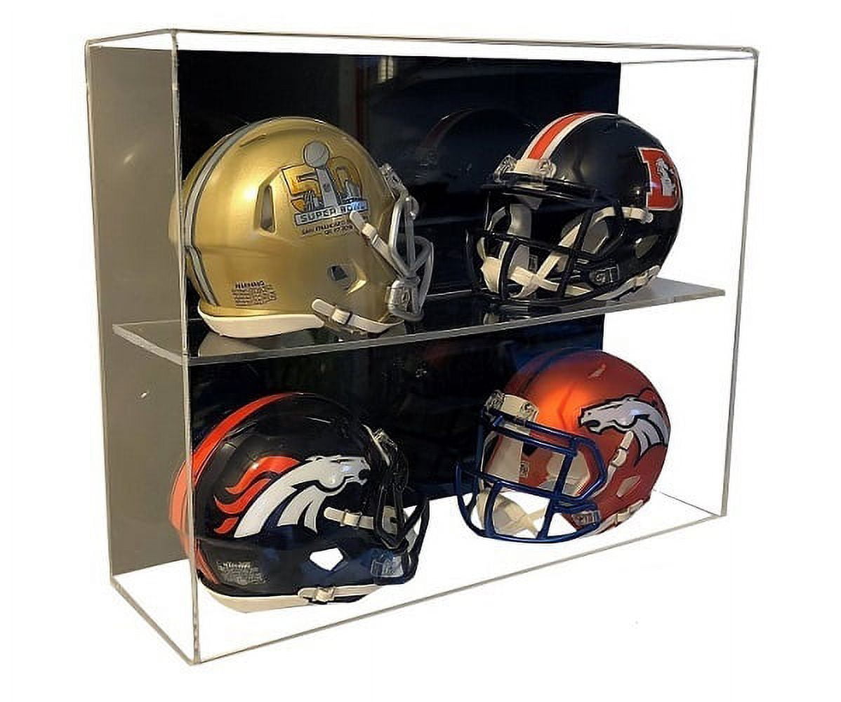 ACRYLIC WALL MOUNT FOOTBALL 4 Mini Helmet DISPLAY CASE UV HOLDER