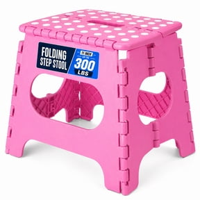 ACSTEP 11" Folding Step Stool for Adults Lightweight Stepping Stool Foldable Step Stool Hold up to 300lbs Non Slip Collapsible Stool