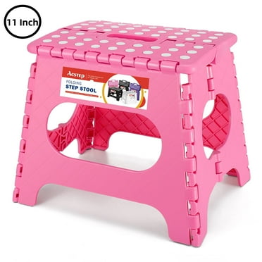 ACSTEP 11" Folding Step Stool for Adults Lightweight Stepping Stool Foldable Step Stool Hold up to 300lbs Non Slip Collapsible Stool