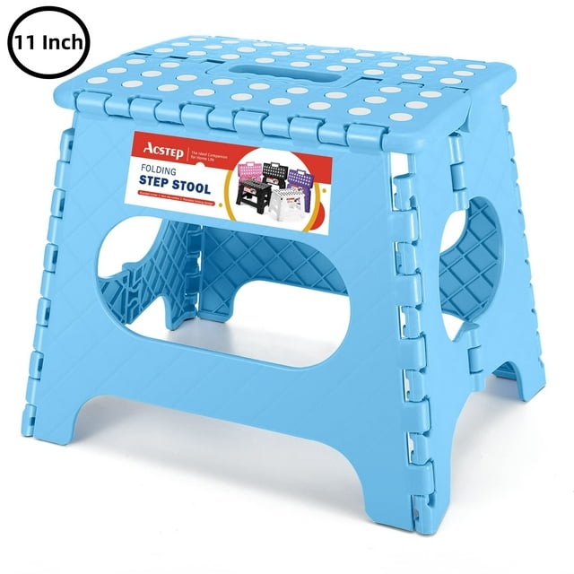 ACSTEP 13'' Tall Folding Step Stool - Durable Plastic, Anti-Slip, 300lb ...