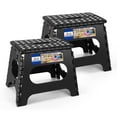 thumbnail image 1 of ACSTEP 11 inch Folding Step Stool,2 Packs Black Non Slip Stepping Foot Stools, 1 of 7