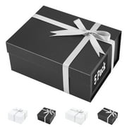 ACSTEP 5 Pack Gift Boxes for Lids, Magnetic Gift Box for Present, Christmas Gift Box 9.5*7*4 Inch, Black