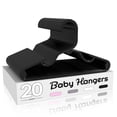 thumbnail image 1 of ACSTEP Baby Hangers 20 Pack, 11 inch Kids Plastic Hangers, Non-Slip Baby Hangers for Closet, Baby Clothes Hangers for Pants Shirts Outfit Onesie,Black, 1 of 8