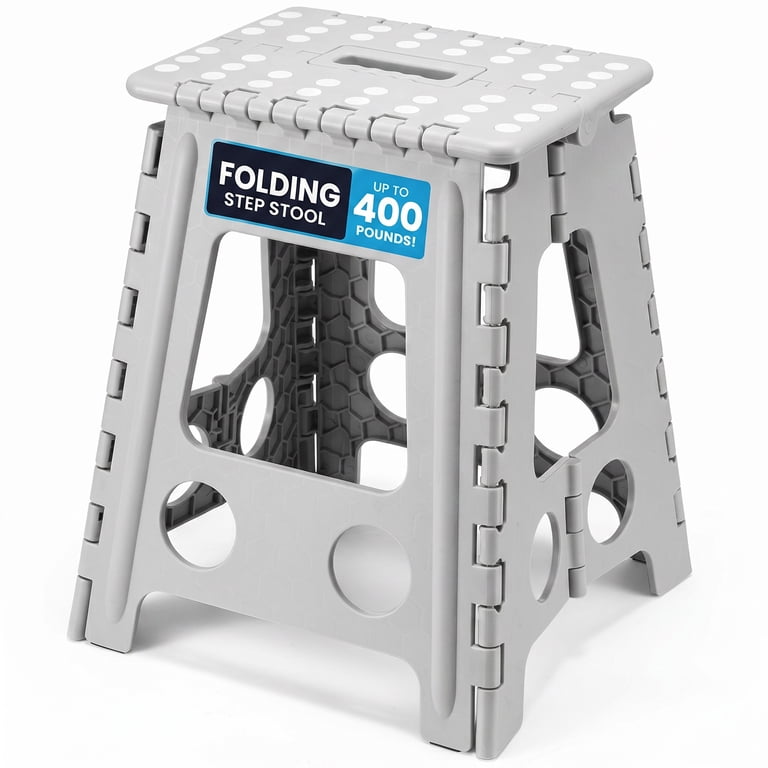 SRL★FOLDING STOOL-L . PP★222MYNH-AC16 ACSTEP Step Stool, 16 in, Supports up to 400 lbs, Foldable