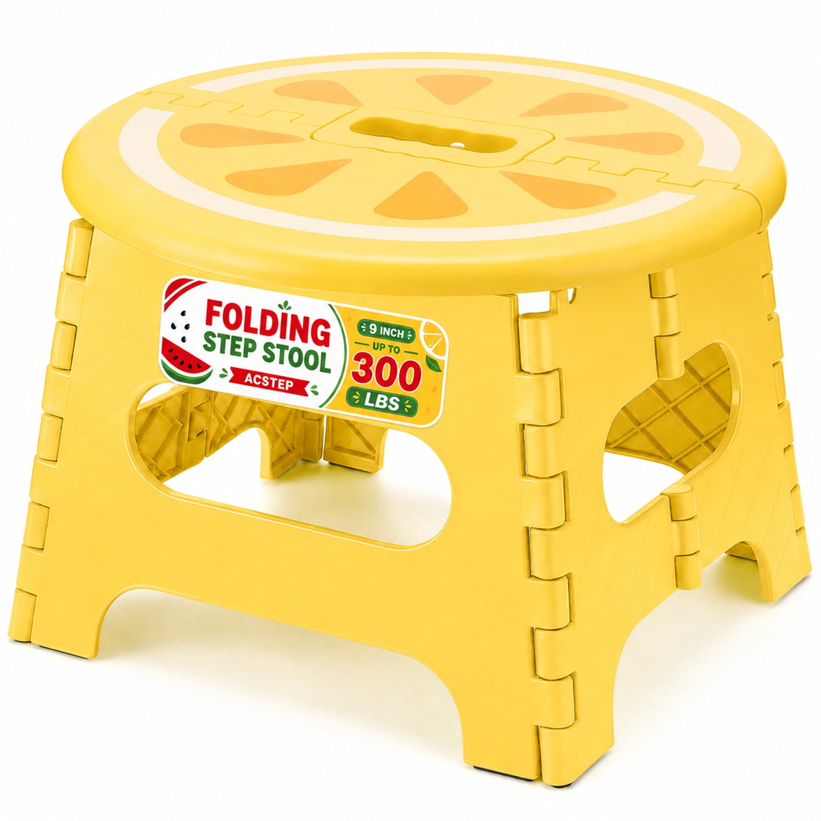 ACSTEP Folding Step Stool 9 Inch, Cute Fruit Collapsible Step Stool ...