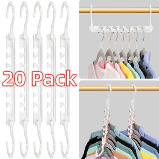 Yeektok 24 Pcs Clothes Hanger Connector Hooks Cascading Clothes Hangers Space Saving Organizer White