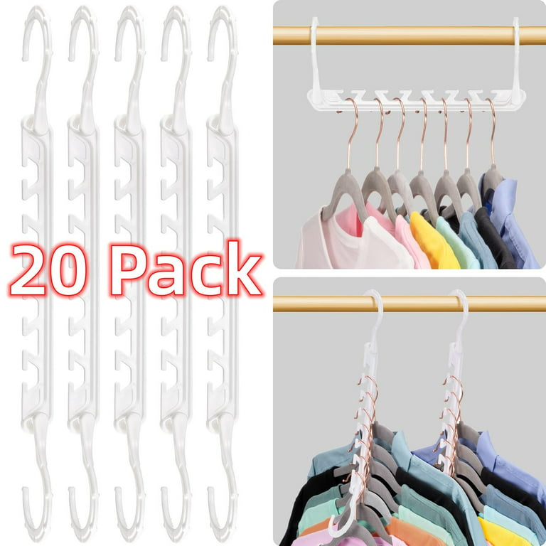 Plastic Hangers 20, 40, 60 Pack – Space Saving Hangers for Clothes