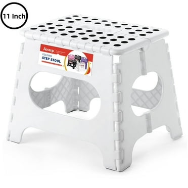 ACSTEP 11" Folding Step Stool for Adults Lightweight Stepping Stool Foldable Step Stool Hold up to 300lbs Non Slip Collapsible Stool