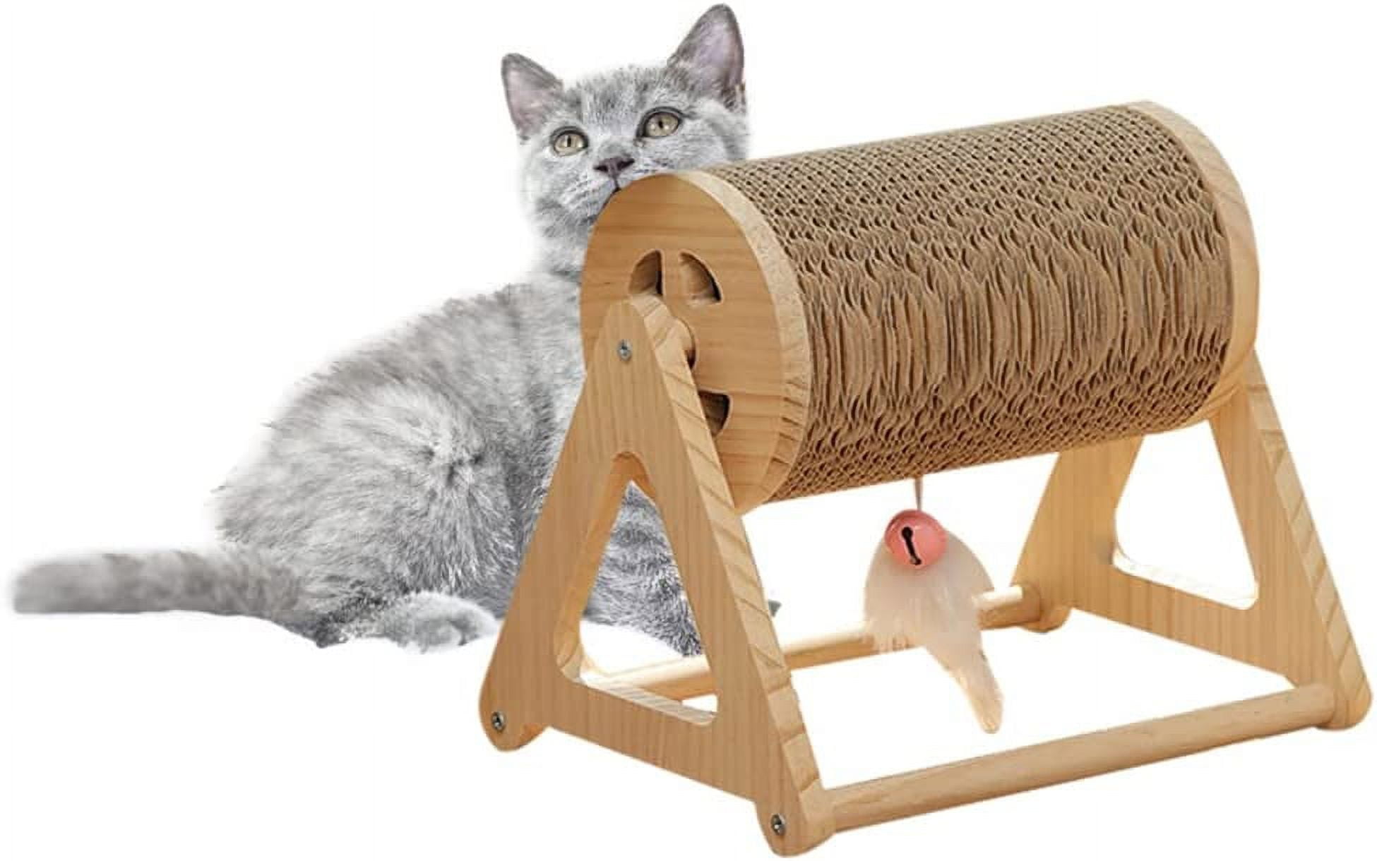 ACSUZ Pet Toy Ferris Wheel Cat Paw Column Cat Interactive Claw Grinding Exercise Natural Corrugated Paper Wear Resistant Walmart
