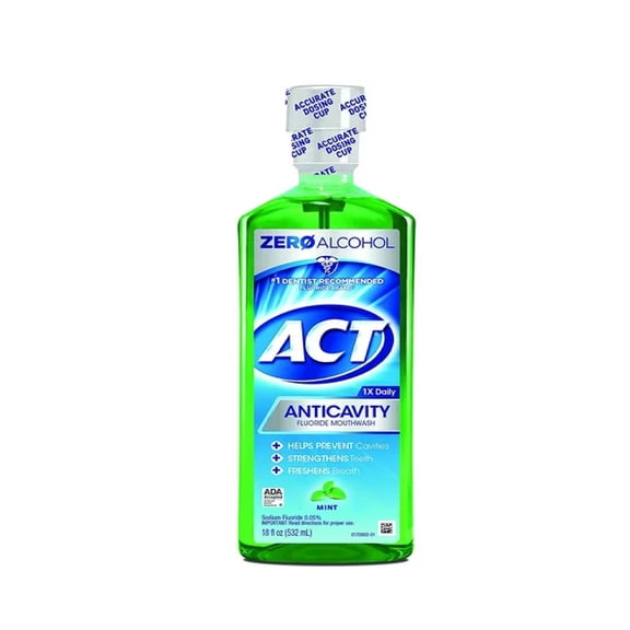ACT Alcohol Free Anticavity Fluoride Rinse, Mint - 18 oz