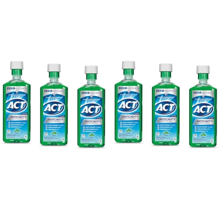 ACT Anticavity Fluoride Rinse Mint 18 oz (Pack of 6)