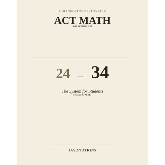 ACT Breakthrough ACT Math Breakthrough: The 24-to-34 System for Students Stuck in the Middle: The Fastest Guide for the ACT Math Section, (Paperback)