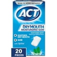 thumbnail image 1 of ACT Dry Mouth Moisturizing Gum, Sugar-Free Soothing Mint, 20 ea (Pack of 2), 1 of 4