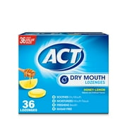 ACT Dry Mouth Moisturizing Lozenges With Xylitol, Honey-Lemon, 36 ct.