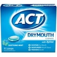 thumbnail image 1 of ACT Dry Mouth Soothing Mint Lozenges 18 ea (Pack of 3), 1 of 6