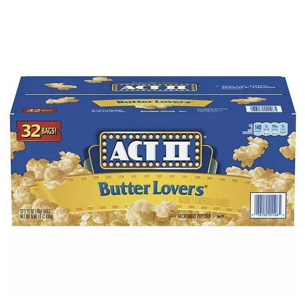 ACT II Butter Lovers Microwave Popcorn (2.75 oz., 32 pk.)